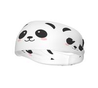Elegante diadema deportiva con diseño impreso Panda Lovely Head, adecuada para correr, fitness y senderismo