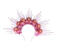 Elegante diadema floral de seda, hermosa diadema de flores, accesorio para el pelo con adornos de flores