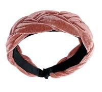 Elegante diadema trenzada de felpa para mujer, elástica, vintage, accesorio para el pelo para bodas, eventos de graduación, diseño trenzado, banda elástica