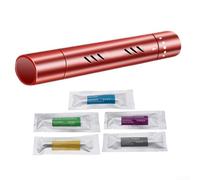 Elegante difusor de ventilación de coche con niveles de aroma ajustables y cinco opciones distintivas de aceite esencial para disfrutar (rojo)