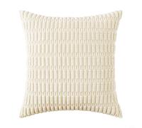 Elegante diseño contemporáneo de estas almohadas de pana que se adaptan perfectamente a temas modernos de decoración del hogar (45 x 45 cm, color blanco crema)