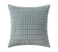 Elegante diseño contemporáneo de estas almohadas de pana que se adaptan perfectamente a temas modernos de decoración del hogar (45 x 45 cm, azul neblina)