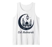 Elegante diseño de luna islámica Eid Mubarak para hombres, mujeres y niños Camiseta sin Mangas