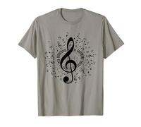Elegante diseño de Notas de Piano de Clave de Sol para fanáticos de la música Camiseta