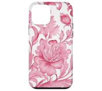 Elegante diseño floral rosa francés Toile Carcasa para iPhone 12 mini