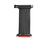 Elegante diseño negro, extensor de cable elevador PCIE 4 0 X16 a una práctica longitud de 20 cm optimizando tu configuración de juego