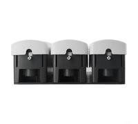 Elegante dispensador de jabón montado en la pared perfecto para baños con capacidad de recarga fácil y práctica acción de bomba (3 × 300 ml blanco)