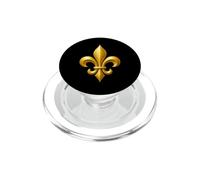 Elegante Emblema de Flor de lis con Icono de Estilo heráldico clásico PopSockets PopGrip para MagSafe