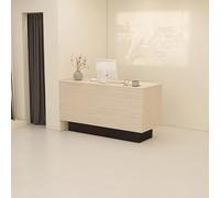 Elegante escritorio de recepción compacto, moderno mostrador de pago para espacios pequeños, ideal para oficinas y tiendas, mejora la experiencia del cliente con un diseño elegante