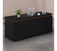 Elegante escritorio de recepción con iluminación LED oculta, diseño moderno para oficina elegante, zonas de espera y tiendas de té con leche