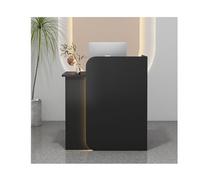 Elegante escritorio de recepción de madera de 140 cm con cajones, muebles de oficina modernos para salones y tiendas minoristas, escritorio de ventas perfecto para uso comercial