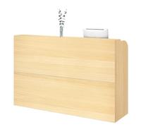 Elegante escritorio de recepción de madera, moderno mostrador de oficina para salón de belleza y salón, diseño elegante de 180 x 50 x 110 cm, duradero, funcional y elegante