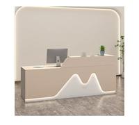 Elegante escritorio de recepción LED para oficina, hogar, venta al por menor y vestíbulo. Mueble de recepción moderno iluminado para un diseño interior elegante y una experiencia mejorada del cliente