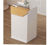 Elegante escritorio de recepción para salón de belleza con cajón con cerradura de 95 cm de altura, mostrador de madera para oficina y venta al por menor. Dimensiones: 60 x 40 x 96 cm. Perfecto para