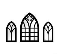 Elegante espejo acrílico en diseño gótico rústico que mejora el encanto de tu hogar (MZ487 B)