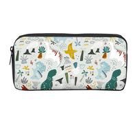 Elegante estampado de dinosaurios arcoíris, poliéster de alta calidad, resistente y ligero, diseño de tres compartimentos para un almacenamiento