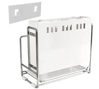 Elegante estante de almacenamiento de cuchillos y utensilios, encimera o montado en la pared, organización de cocina resistente de hierro artesanal