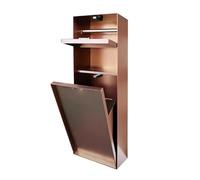 Elegante estante de almacenamiento de ducha de acero inoxidable de color oro rosa con cubo de basura impermeable y soporte para cepillo de inodoro, elegante baño para inodoros modernos