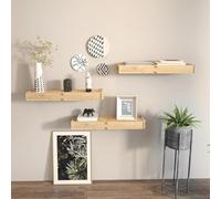 Elegante Estante de Pared de Roble de 61,5 x 6,5 x 19,5 cm, 100% melamina revestida, 8 mm de Grosor, decoración Moderna del hogar y soluciones de Almacenamiento