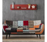 Elegante Estante de Pared Rojo, 120 cm x 25 cm x 20 cm, 100% melamina, Tablero de partículas Recubierto de melamina, 16 mm de Grosor, decoración Moderna del hogar y soluciones de