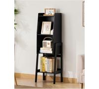 Elegante estante esquinero de bambú multifuncional - Estantería de 3/4/5 niveles que ahorra espacio para el hogar y la oficina, ideal para sala de estar y estudio, estante de exhibición moderno