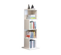 Elegante estantería negra con base de madera maciza de múltiples capas, versátil estante de exhibición de esquina, solución de almacenamiento combinada gratuita (blanco, 48 pulgadas)