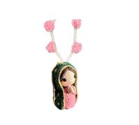 Elegante estatua hecha a mano de la Virgen María, dije de resina para coche de bendición espiritual para salpicadero y espejo retrovisor, decoración religiosa multicolor para automóvil, 8 cm (modelo B