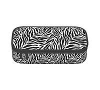 Elegante estuche especial sin costuras de cebra para niñas y niños, estuche grande para lápices de gran capacidad, estuche para lápices de papelería para estudiantes con cremallera para el trabajo d