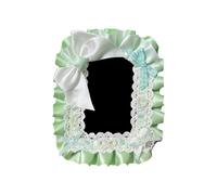 Elegante estuche para tarjetas con ribete de encaje estético para sirvienta, portatarjetas de identificación, adecuado para mujeres, estudiantes y niñas, titular de tarjetas profesional de sirvienta