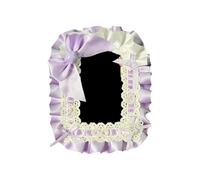 Elegante estuche para tarjetas con ribete de encaje estético para sirvienta, portatarjetas de identificación, adecuado para mujeres, estudiantes y niñas, titular de tarjetas profesional de sirvienta