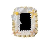 Elegante estuche para tarjetas con ribete de encaje estético para sirvienta, portatarjetas de identificación, adecuado para mujeres, estudiantes y niñas, titular de tarjetas profesional de sirvienta