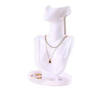 Elegante expositor de joyas con forma de maniquí, aretes, anillos, expositor, soporte para joyas para mujer, soporte para collar y colgante