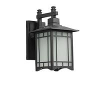 Elegante Farol de Aluminio y Vidrio Estilo japonés para Exteriores, Resistente al Agua: lámpara Pared Retro para jardín, Patio balcón