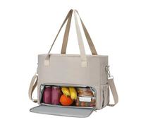 Elegante fiambrera térmica para mujer, práctico compartimento aislado de poliéster, diseño a prueba de fugas para el trabajo, picnics, viajes, bolsas ligeras para ordenador portátil, compartimento de