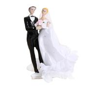 Elegante figura de resina para tarta de boda para novia y novio para aniversario, celebración, decoración del hogar, postre de boda