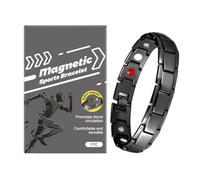 Elegante Fitness-Armbänder - 20x0,7x0,3cm Zinklegierung, Magnetisches Design, Leichtes Sportarmband | Flexibler Armschmuck Gliederkette Magnetschmuck Wellnessarmband Handgelenkschmuck Metallarmband fü