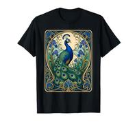 Elegante Flor de Iris de Pavo Real Estilo Art Nouveau Camiseta