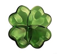 Elegante forma de hoja para adorno de cristal para mejorar el ambiente de tu hogar o evento con belleza atemporal (verde)