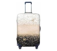 Elegante funda de equipaje con diseño de mármol y confeti en oro rosa, protector de maleta lavable de primera calidad con cierre de cremallera y hebilla, compatible con maletas pequeñas de 18 a 32 pul