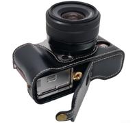 Elegante funda de piel sintética para cámara Fujifilm XA, cubierta protectora de medio cuerpo con forro suave, carcasa compacta de 10 x 7 x 3 cm para resistencia al polvo y a los arañazos (negro)