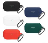 Elegante funda de silicona roja para Technics para EAH AZ100, con funda protectora de cordón de mosquetón para técnicas (negro)