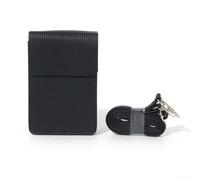 Elegante funda de transporte de cuero PU para Instax para Mini Link+, almacenamiento portátil Ive para impresora de cámara Fujifilm con accesorios (negro)