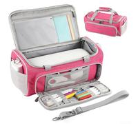 Elegante funda de transporte impermeable para máquinas de corte Cricut Joy Xtra, con correas de hombro compatibles con accesorios Cricut Joy Xtra (color rosa)