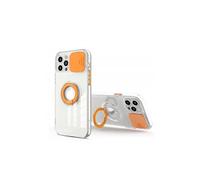 Elegante funda Floveme lisa - compatible con iPhone 13 Pro Naranja
