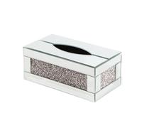 Elegante Funda para Caja Organizador de Mesa Centro Escritorio Funda Cuadrada para Caja de pañuelos(Rectangular B)