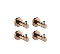 Elegante gancho de pared de acero inoxidable de oro rosa, 4 ganchos para bata, accesorios de baño, soporte para papel higiénico, toallero y elegante solución de almacenamiento