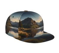 Elegante gorra de béisbol de ala plana con estampado de The Legend of Lannis Loch, adecuada para fitness y actividades al aire libre, color negro