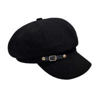 Elegante gorra de béisbol para parejas, cómoda gorra de borde ancho, tamaño ajustable para amantes de la moda, estilos callejeros, Negro, Talla única