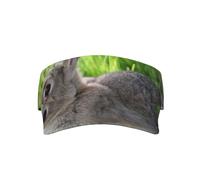 Elegante gorra unisex con bonito estampado de libélula, ajustable, ligera para actividades al aire libre y viajes, Lindo conejo de liebre gris, Talla única