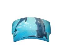 Elegante gorra unisex con estampado de calavera de azúcar para adultos, ajustable, ligera, para hombres y mujeres, Patrón Kiss Dolphin Tale, Talla única